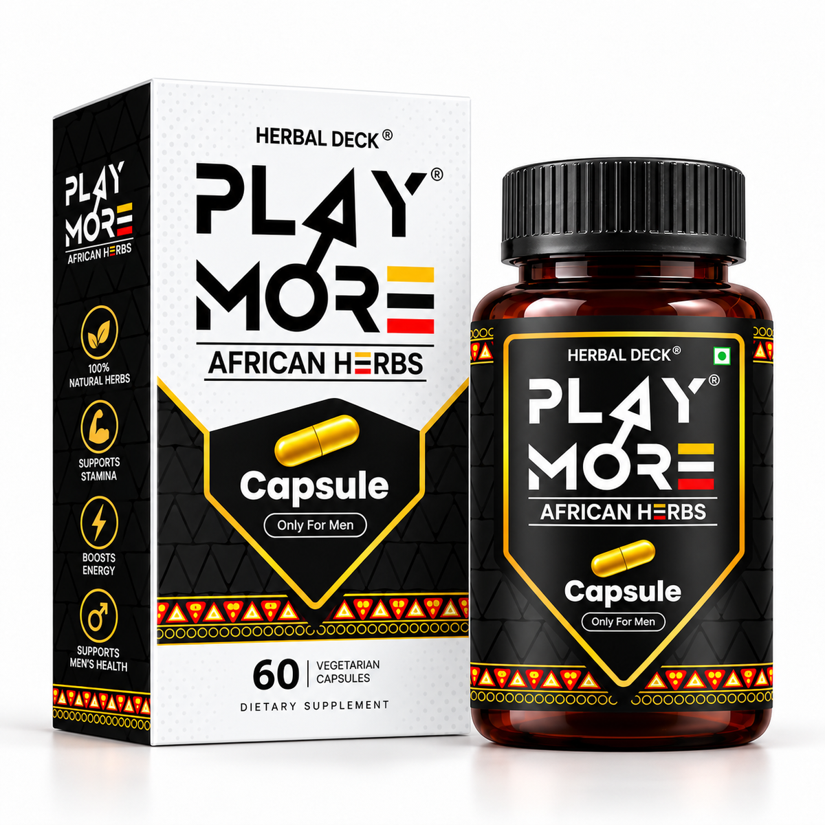 PLAYMORE African Herbal Capsules for Men