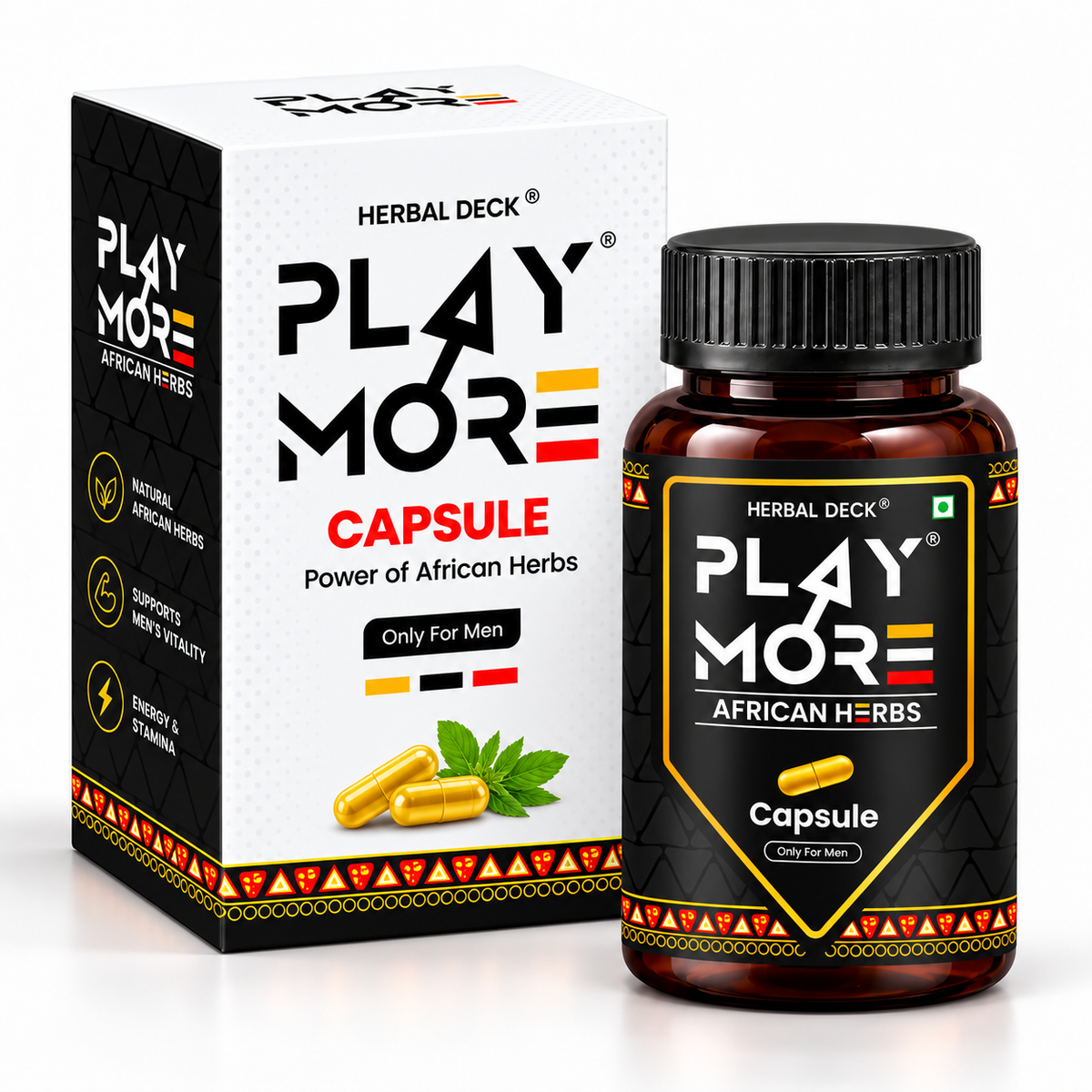 PLAYMORE African Herbal Capsules for Men